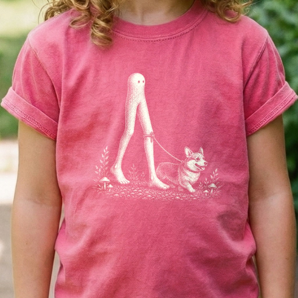Fresno Nightcrawler Walking a Dog Kids Cotton T-Shirt