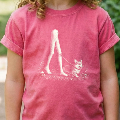 Fresno Nightcrawler Walking a Dog Kids Cotton T-Shirt