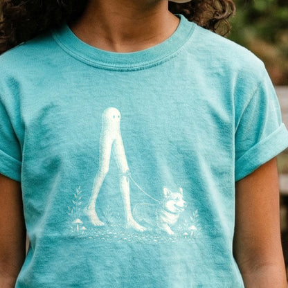 Fresno Nightcrawler Walking a Dog Kids Cotton T-Shirt