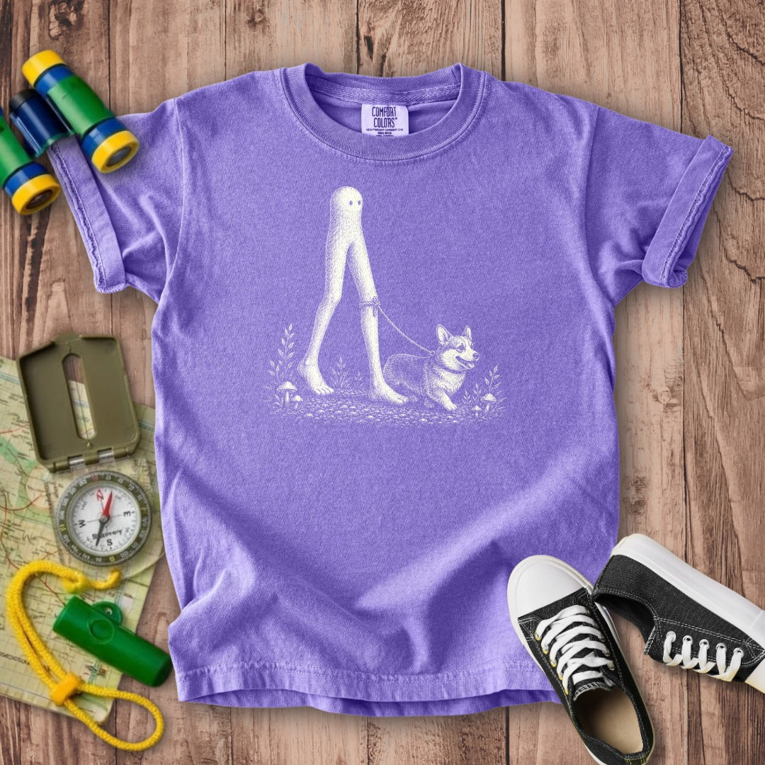 Fresno Nightcrawler Walking a Dog Kids Cotton T-Shirt