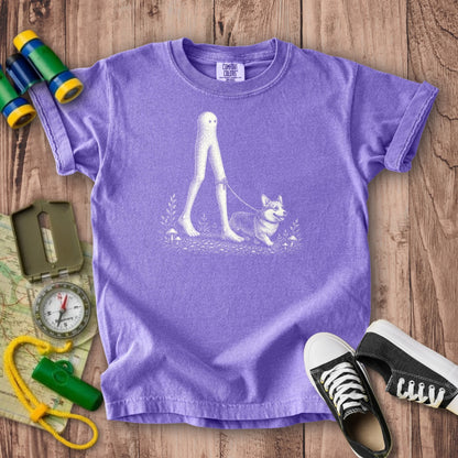 Fresno Nightcrawler Walking a Dog Kids Cotton T-Shirt