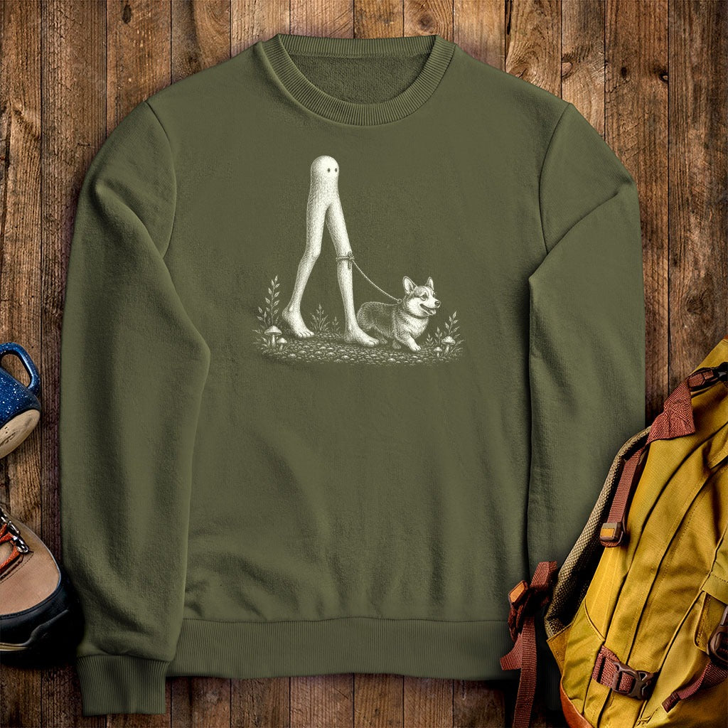 Fresno Nightcrawler Walking a Dog Crewneck Sweatshirt