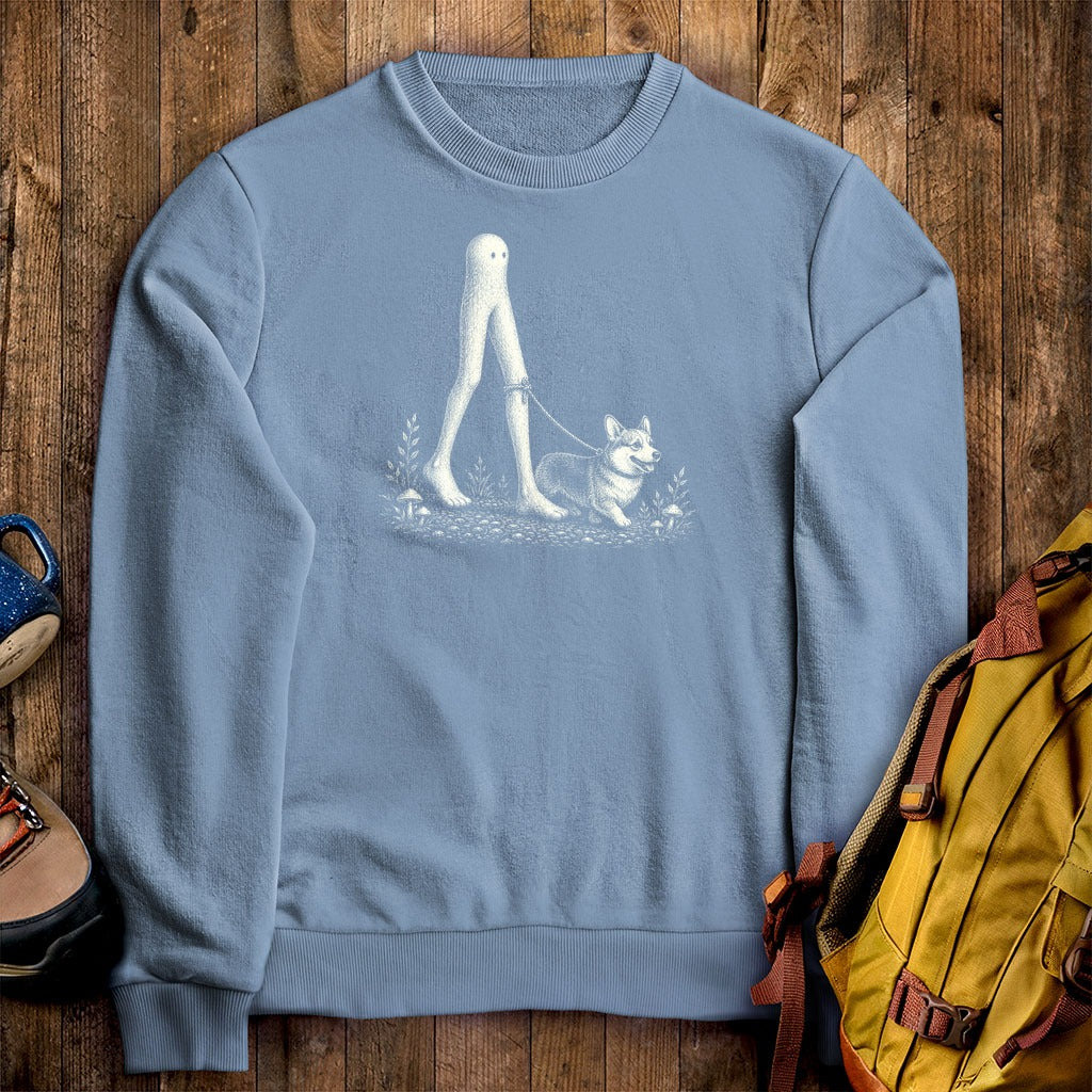 Fresno Nightcrawler Walking a Dog Crewneck Sweatshirt
