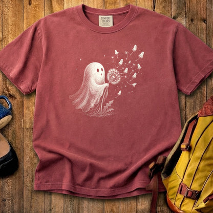 Ghost Dandelion Wish Cotton T-Shirt
