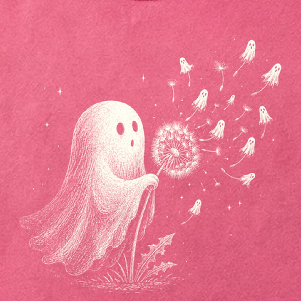 Ghost Dandelion Wish Cotton T-Shirt