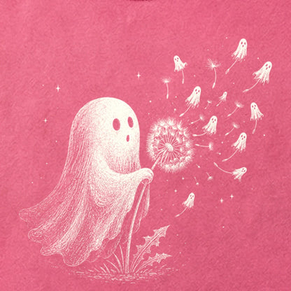 Ghost Dandelion Wish Cotton T-Shirt