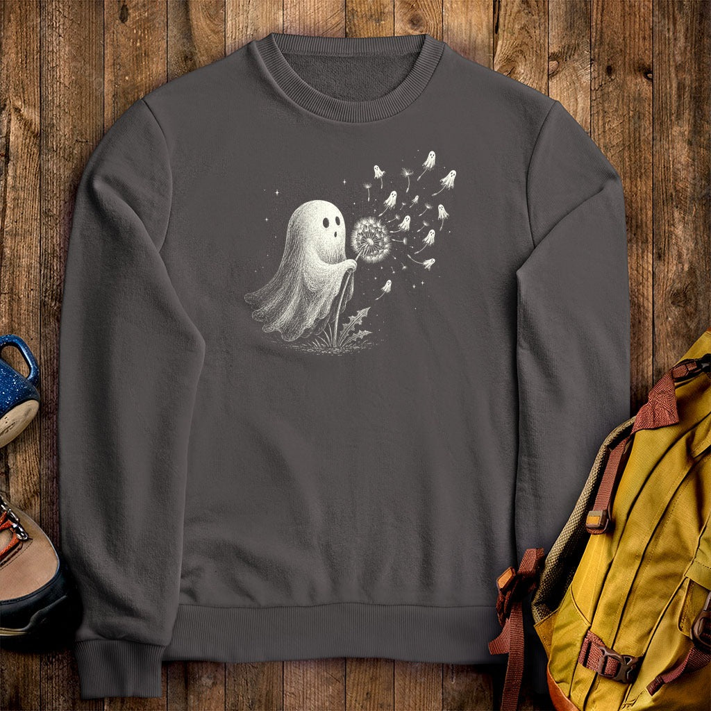 Ghost Dandelion Wish Crewneck Sweatshirt