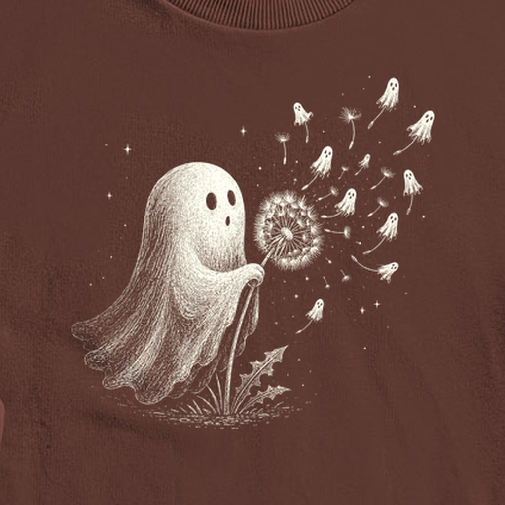 Ghost Dandelion Wish Crewneck Sweatshirt