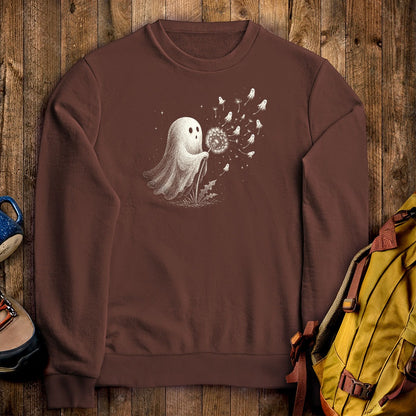 Ghost Dandelion Wish Crewneck Sweatshirt
