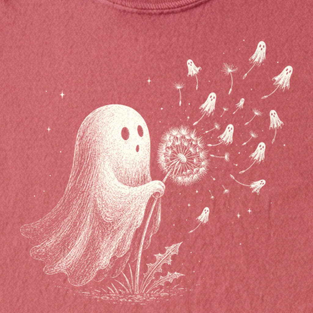 Ghost Dandelion Wish Kids Cotton T-Shirt