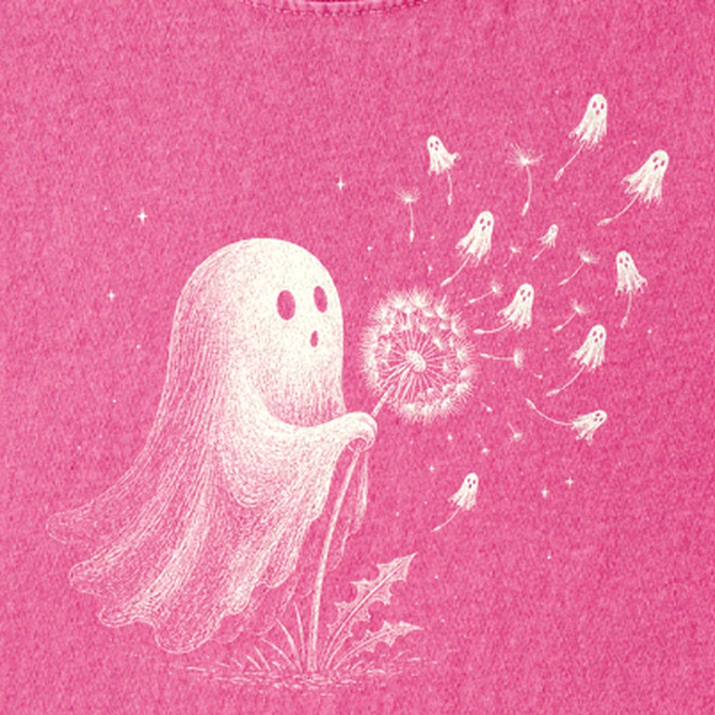 Ghost Dandelion Wish Kids Cotton T-Shirt