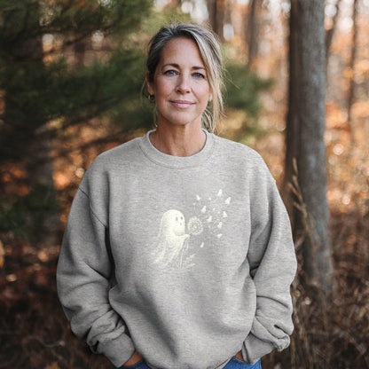 Ghost Dandelion Wish Crewneck Sweatshirt