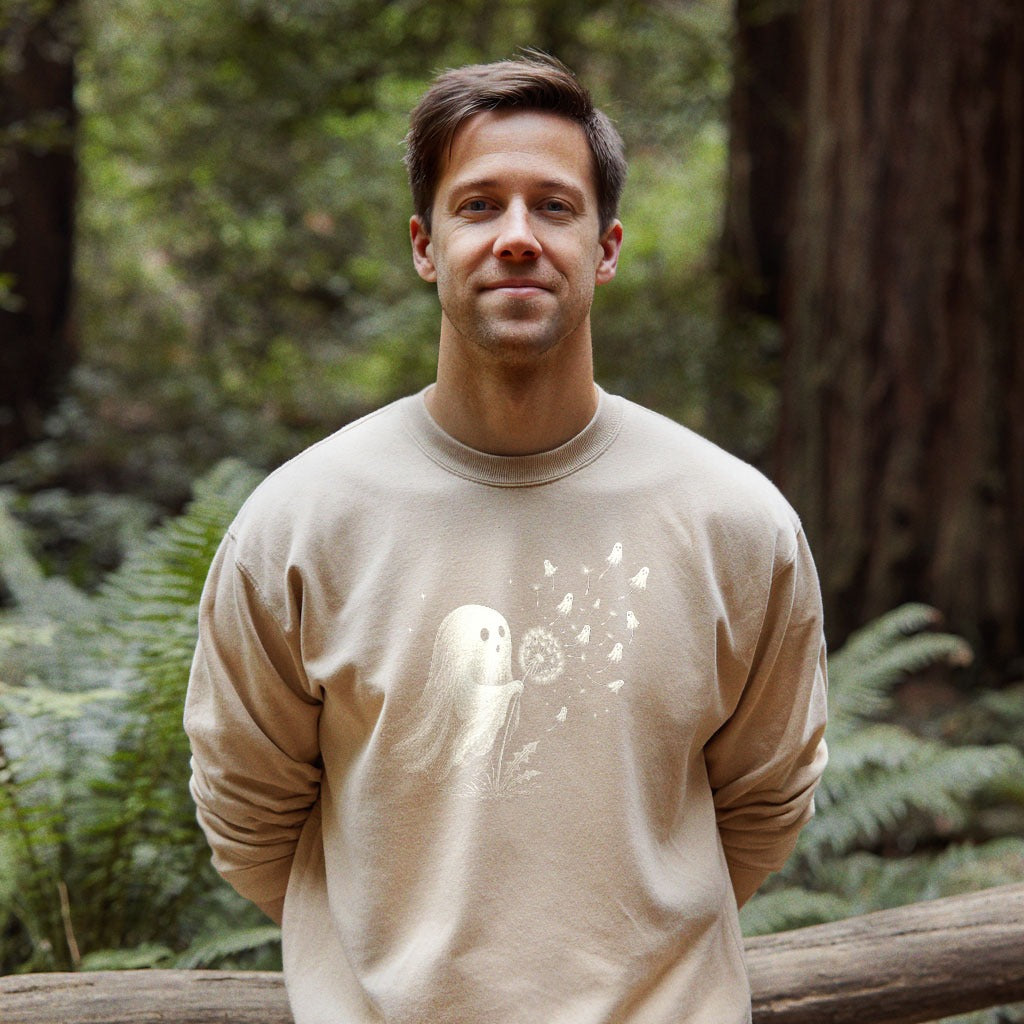Ghost Dandelion Wish Crewneck Sweatshirt