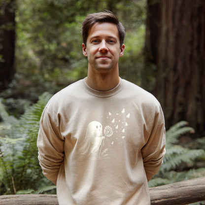 Ghost Dandelion Wish Crewneck Sweatshirt