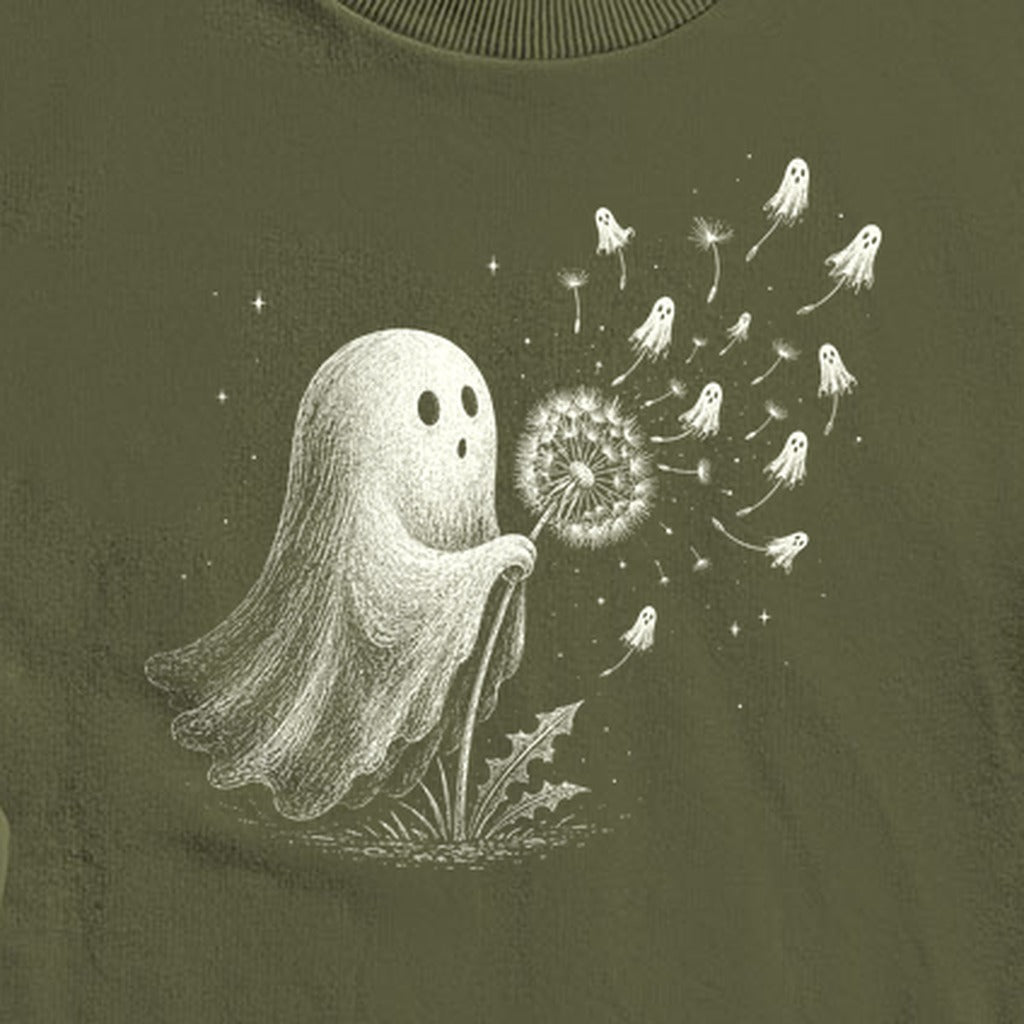 Ghost Dandelion Wish Crewneck Sweatshirt