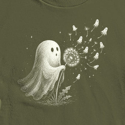 Ghost Dandelion Wish Crewneck Sweatshirt