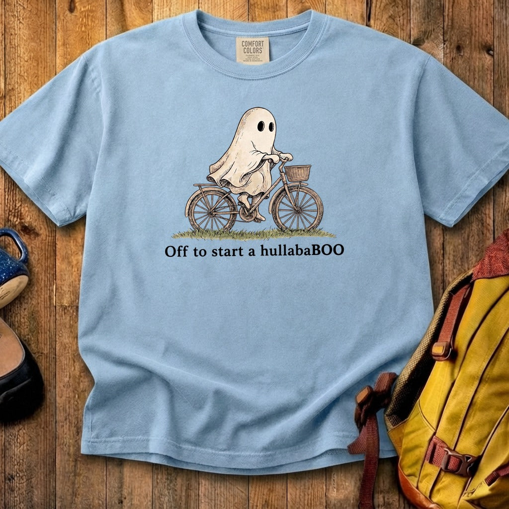 Ghost Riding a Bike Hullababoo Cotton T-Shirt