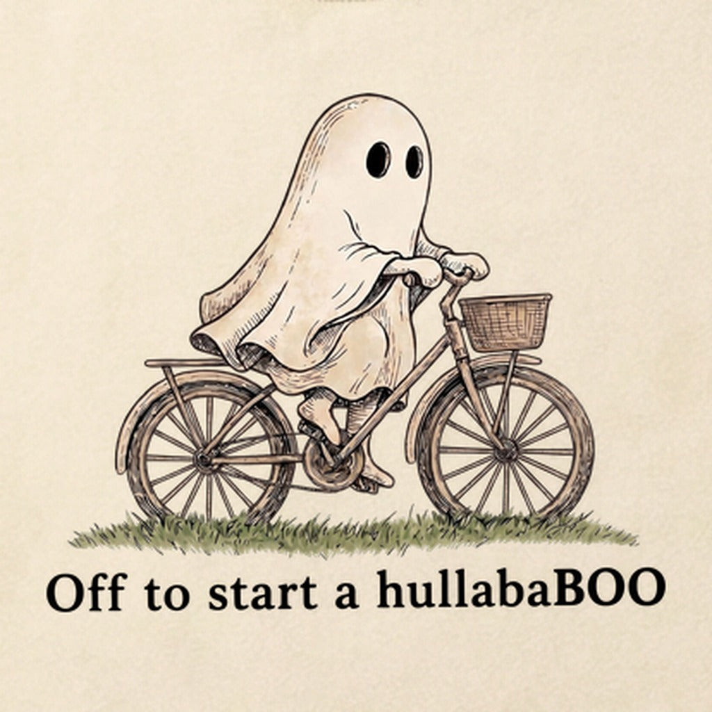 Ghost Riding a Bike Hullababoo Cotton T-Shirt