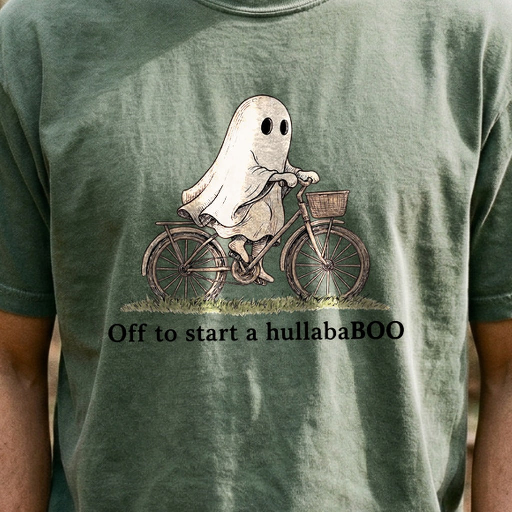 Ghost Riding a Bike Hullababoo Cotton T-Shirt