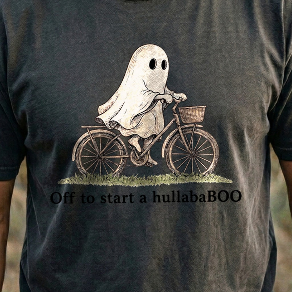 Ghost Riding a Bike Hullababoo Cotton T-Shirt