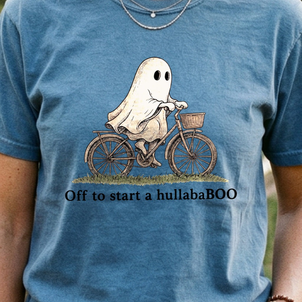 Ghost Riding a Bike Hullababoo Cotton T-Shirt