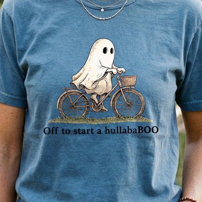 Ghost Riding a Bike Hullababoo Cotton T-Shirt