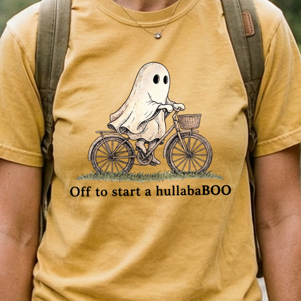 Ghost Riding a Bike Hullababoo Cotton T-Shirt