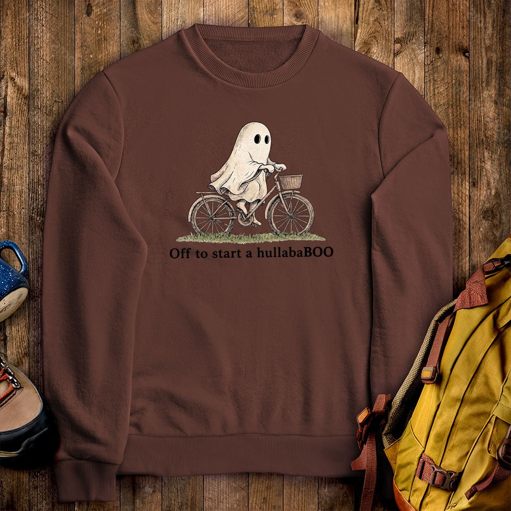Ghost Riding a Bike Hullababoo Crewneck Sweatshirt