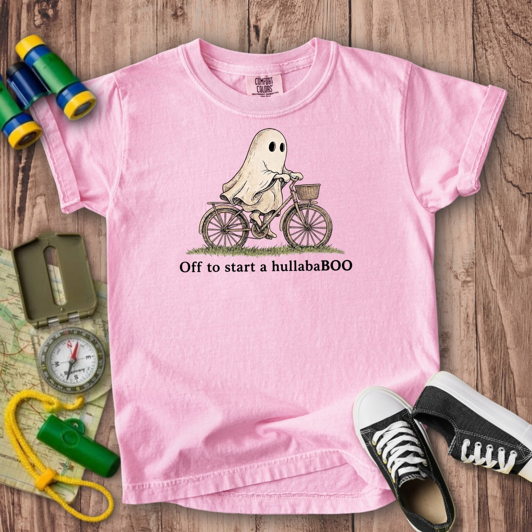 Ghost Riding a Bike Hullababoo Kids Cotton T-Shirt