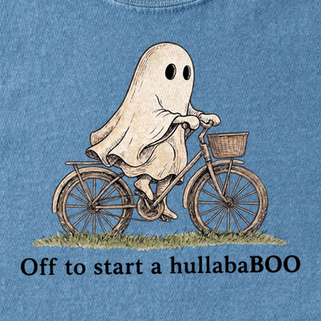 Ghost Riding a Bike Hullababoo Kids Cotton T-Shirt