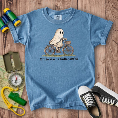 Ghost Riding a Bike Hullababoo Kids Cotton T-Shirt