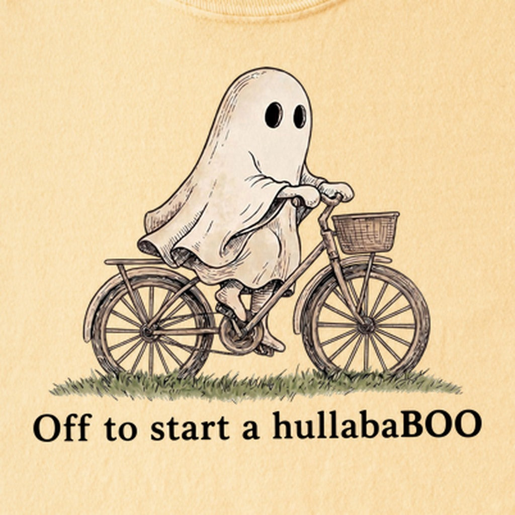 Ghost Riding a Bike Hullababoo Kids Cotton T-Shirt