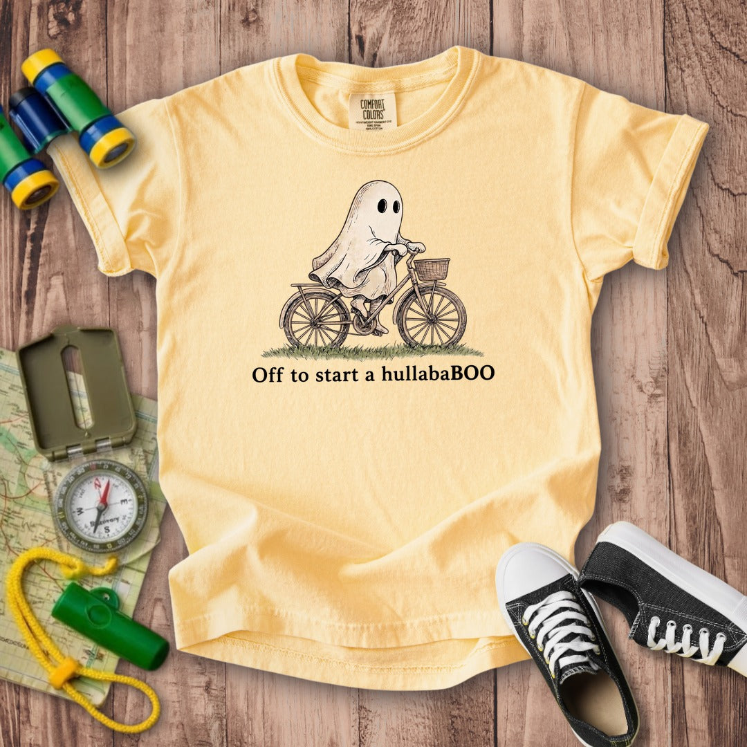 Ghost Riding a Bike Hullababoo Kids Cotton T-Shirt