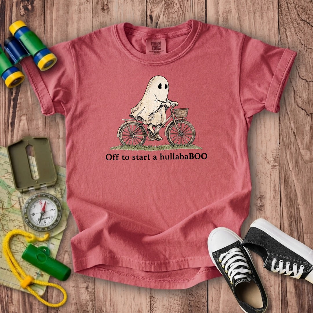 Ghost Riding a Bike Hullababoo Kids Cotton T-Shirt
