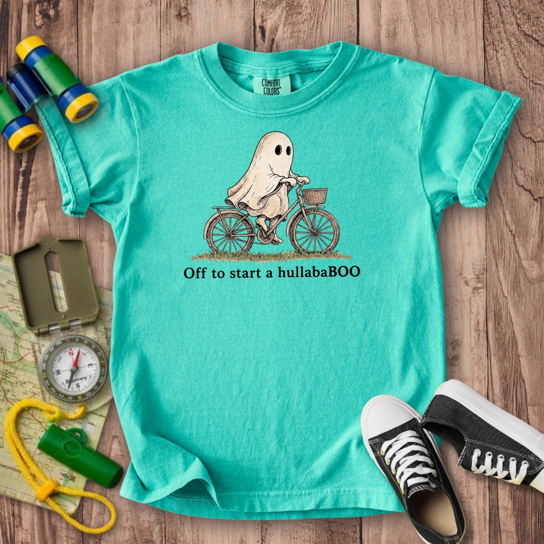 Ghost Riding a Bike Hullababoo Kids Cotton T-Shirt