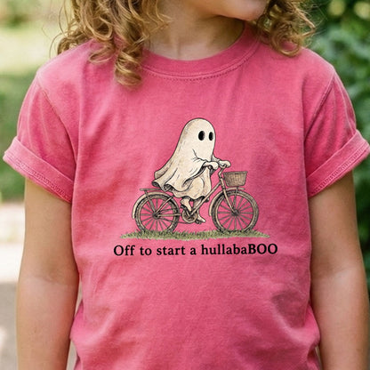 Ghost Riding a Bike Hullababoo Kids Cotton T-Shirt