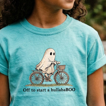 Ghost Riding a Bike Hullababoo Kids Cotton T-Shirt