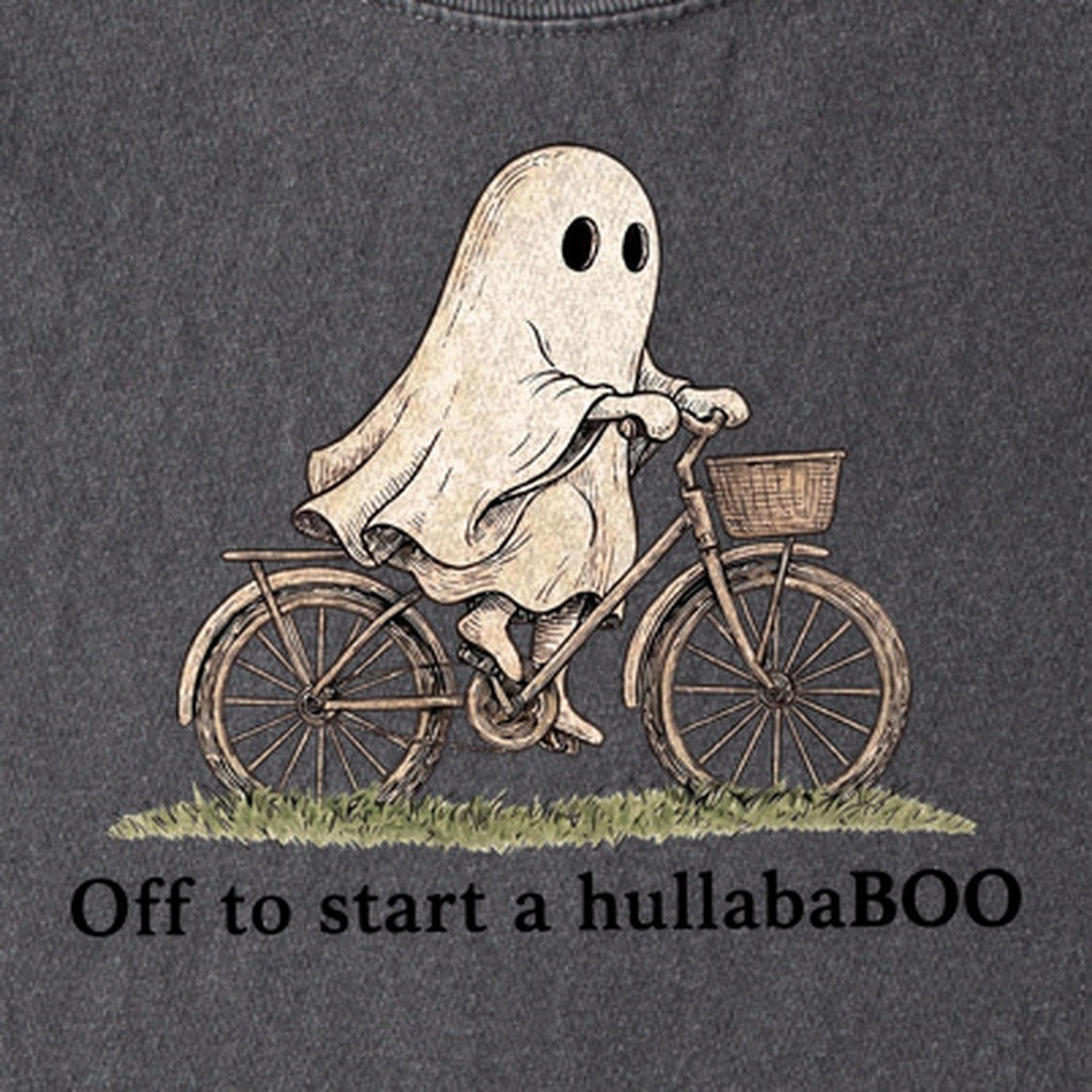 Ghost Riding a Bike Hullababoo Kids Cotton T-Shirt