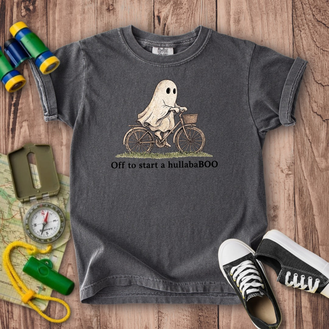 Ghost Riding a Bike Hullababoo Kids Cotton T-Shirt