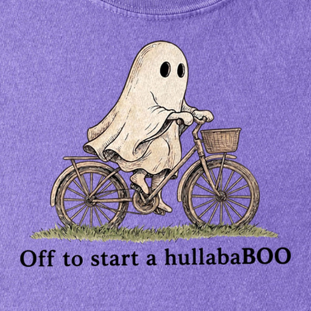 Ghost Riding a Bike Hullababoo Kids Cotton T-Shirt