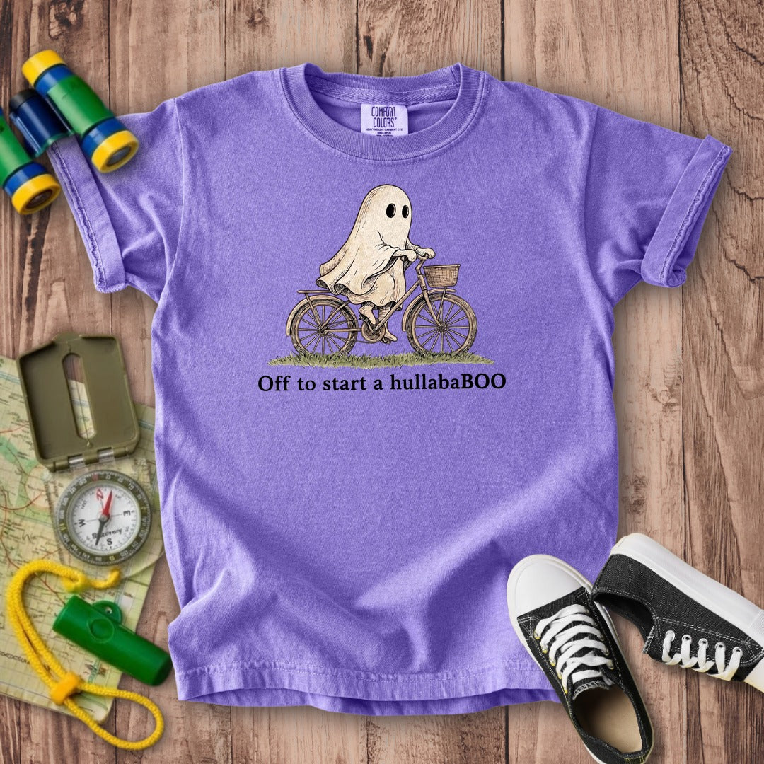 Ghost Riding a Bike Hullababoo Kids Cotton T-Shirt