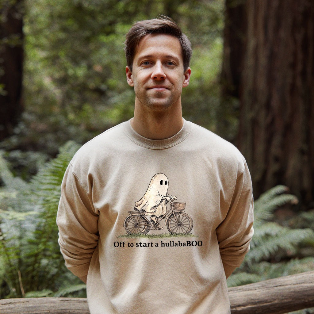 Ghost Riding a Bike Hullababoo Crewneck Sweatshirt
