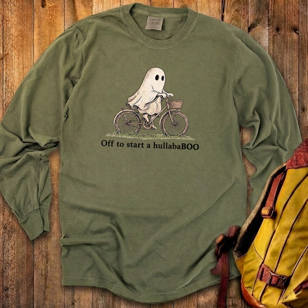 Ghost Riding a Bike Hullababoo Premium Long Sleeve