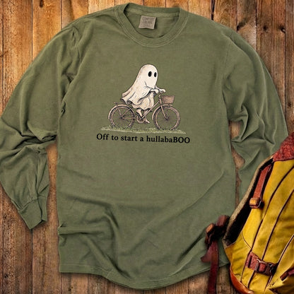 Ghost Riding a Bike Hullababoo Premium Long Sleeve