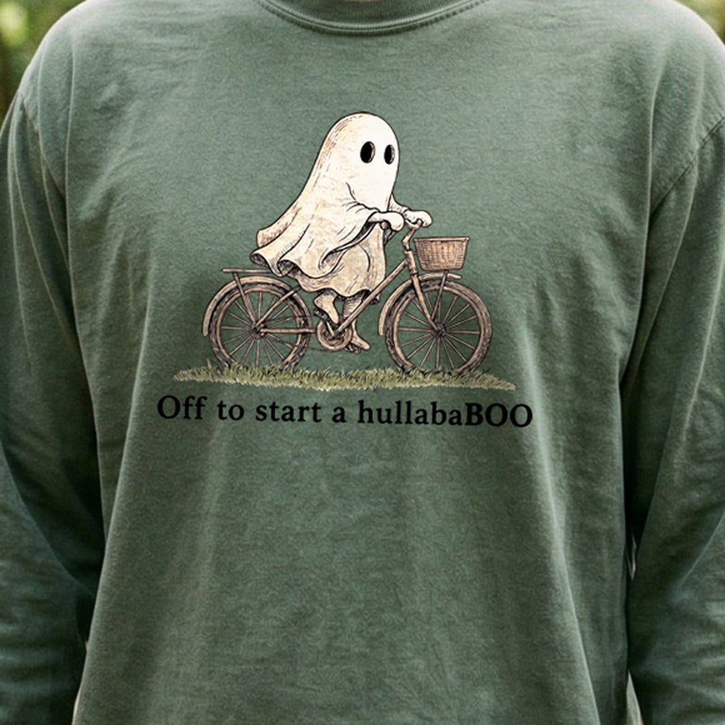 Ghost Riding a Bike Hullababoo Premium Long Sleeve
