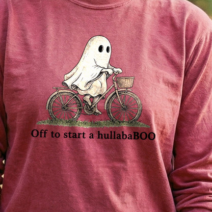 Ghost Riding a Bike Hullababoo Premium Long Sleeve