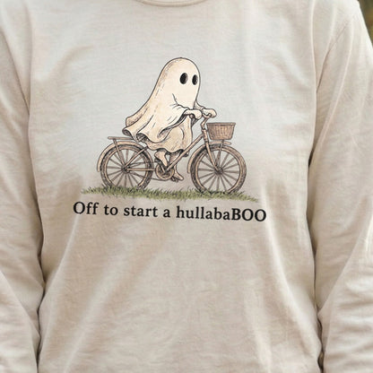 Ghost Riding a Bike Hullababoo Premium Long Sleeve