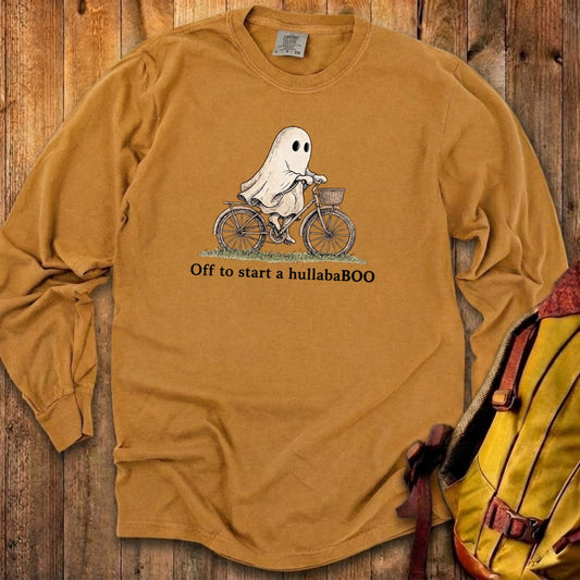 Ghost Riding a Bike Hullababoo Premium Long Sleeve