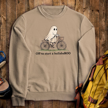Ghost Riding a Bike Hullababoo Crewneck Sweatshirt