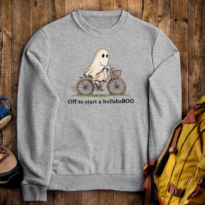 Ghost Riding a Bike Hullababoo Crewneck Sweatshirt
